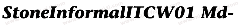 StoneInformalITCW01 Md字体转换